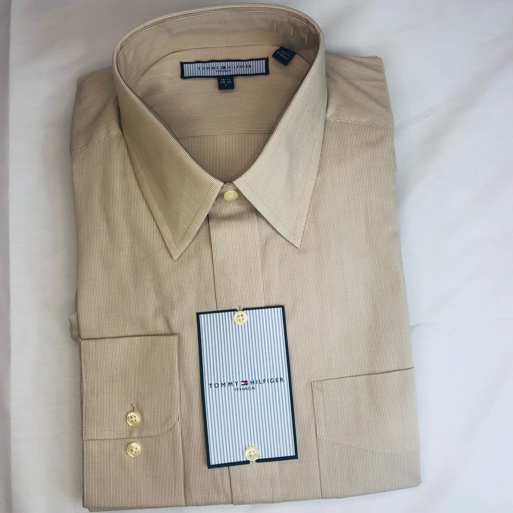 Tommy Hilfiger fit stripe cotton dress shirt
